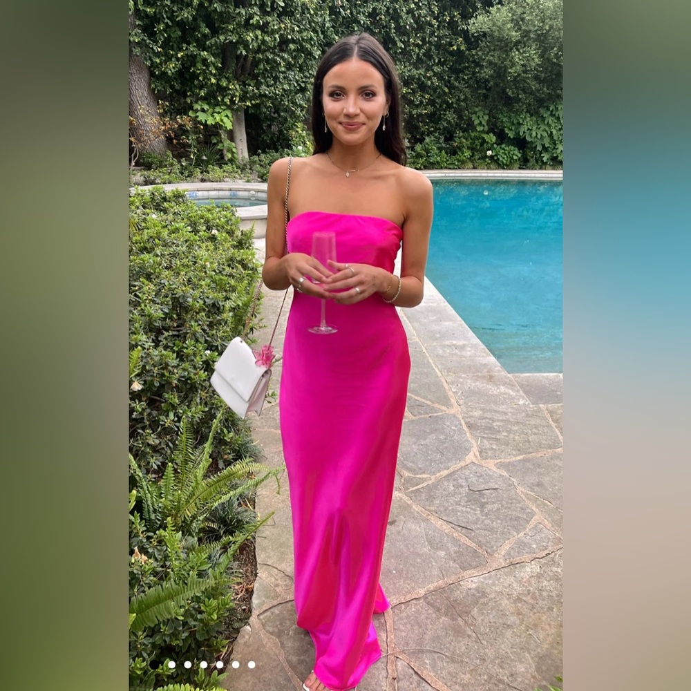 Taylor Tube Dress in Hot Pink